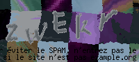 Image CAPTCHA pour prévenir l'utilisation abusive 